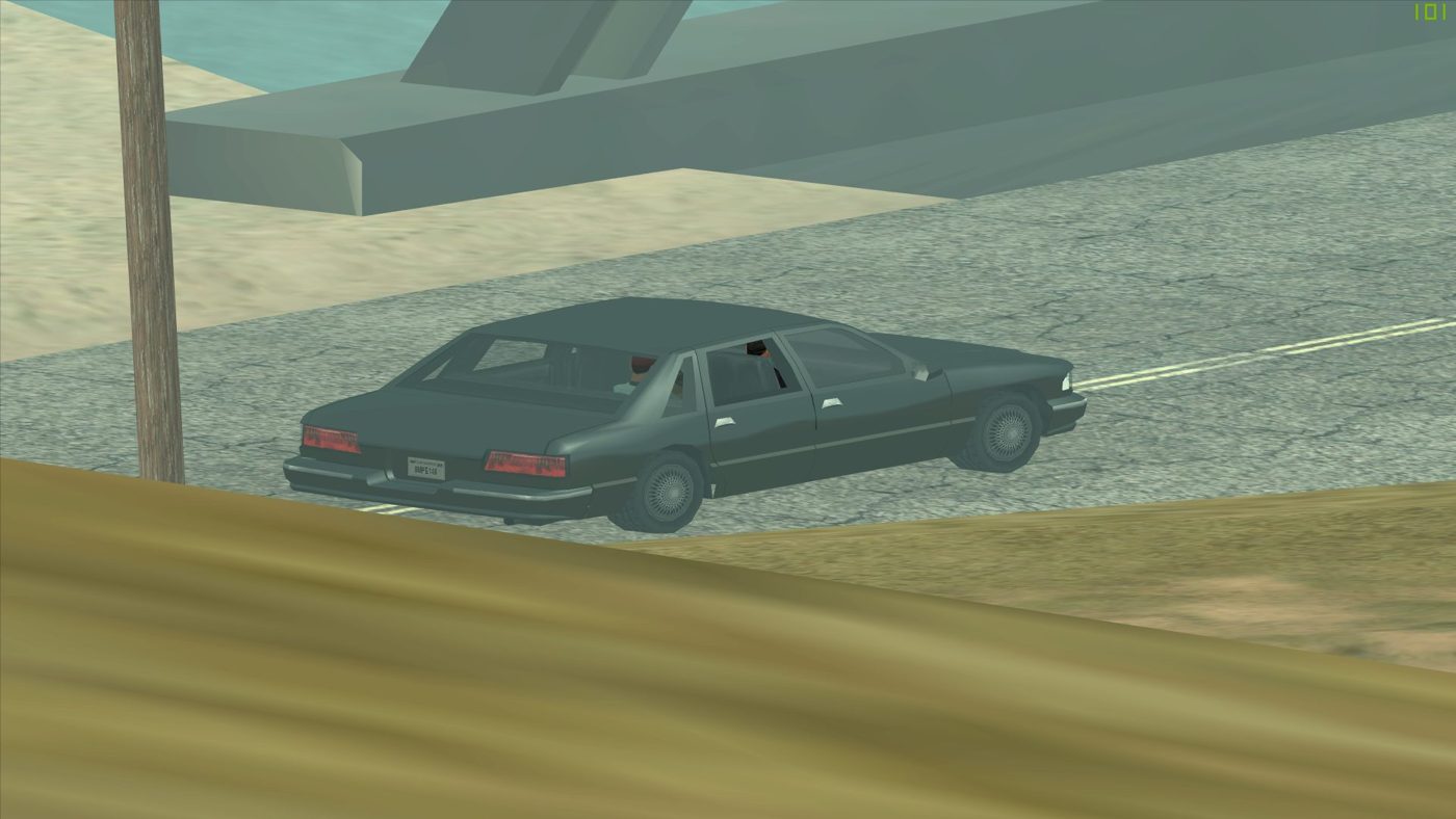 Scenă de trafic pe litoral, GTA San Andreas